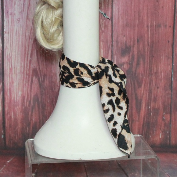 Leopard Chiffon Neck Scarf / Headwrap - Picture 2 of 3